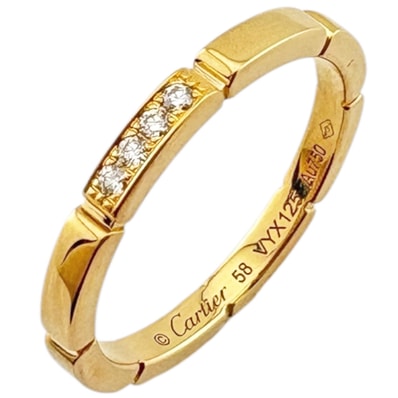 カルティエ マイヨンパンテール リング 指輪 17.5号 18金 K18イエローゴールド ダイヤモンド レディース CARTIER 中古