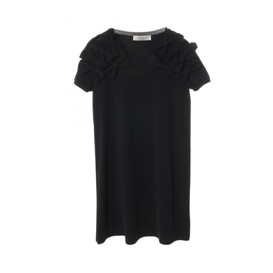 ヴァレンチノ Valentino PAP DRESS リボン ニット ワンピース 衣料品 トップス レーヨン ポリエステル レディース ブラック系 【中古】