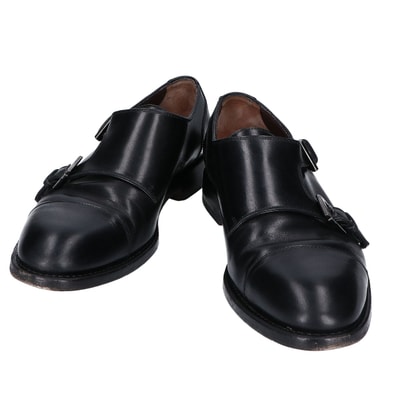 サルヴァトーレフェラガモ 28936 TRAMEZZA レザー ダブルモンク シューズ 7 1/2 EE