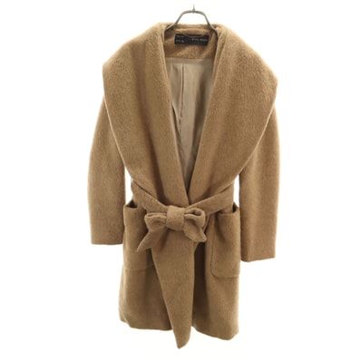 ZARA BASIC ザラベーシック ジャギー ロングコート S ベージュ