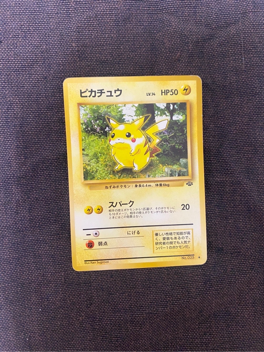 ピカチュウ ○ : 旧裏 [PMCG2 No.025](拡張パック「ポケモンジャングル