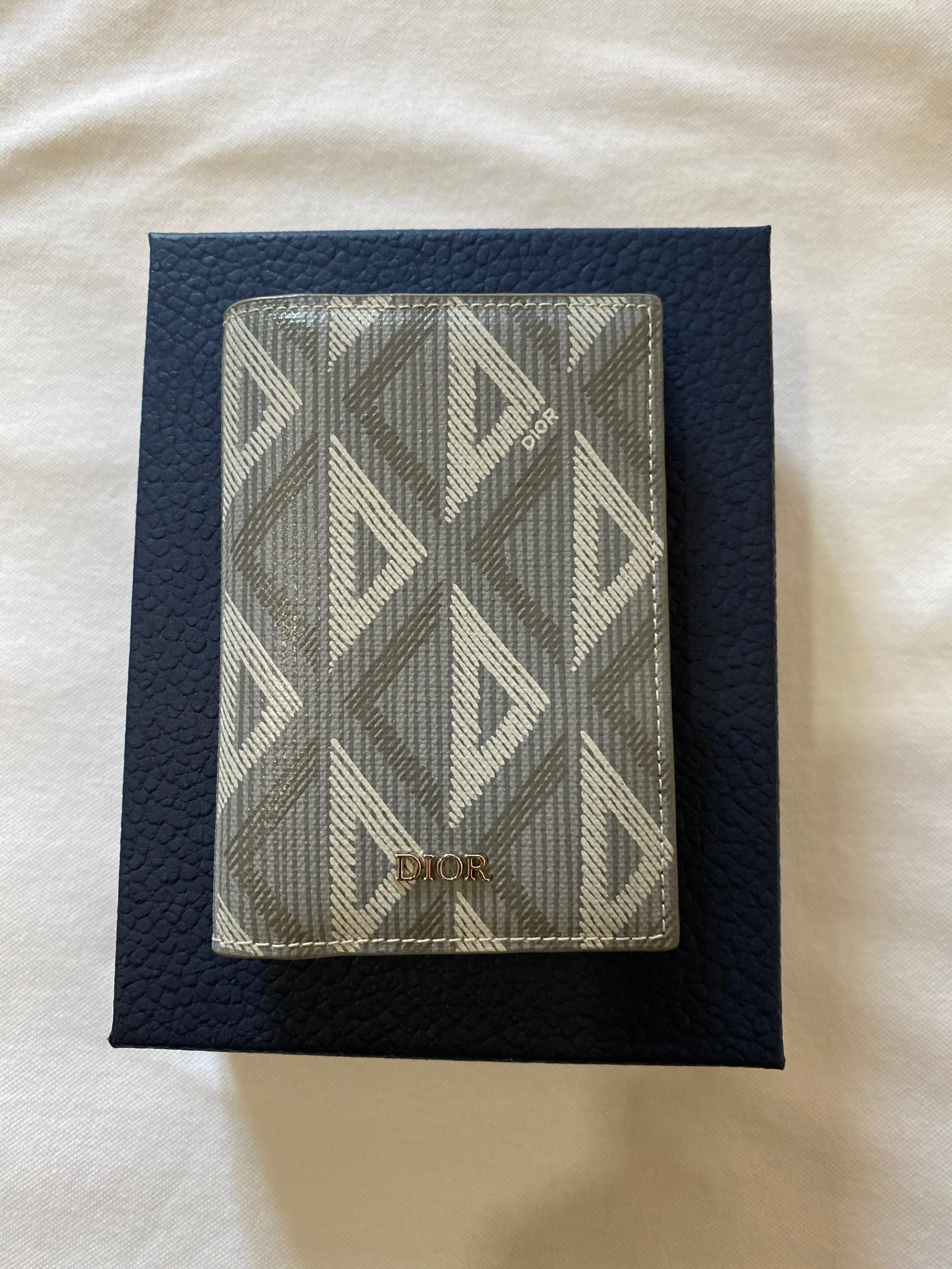 Dior Bi-Fold Card Holder CD Diamond Canvas "Gray"