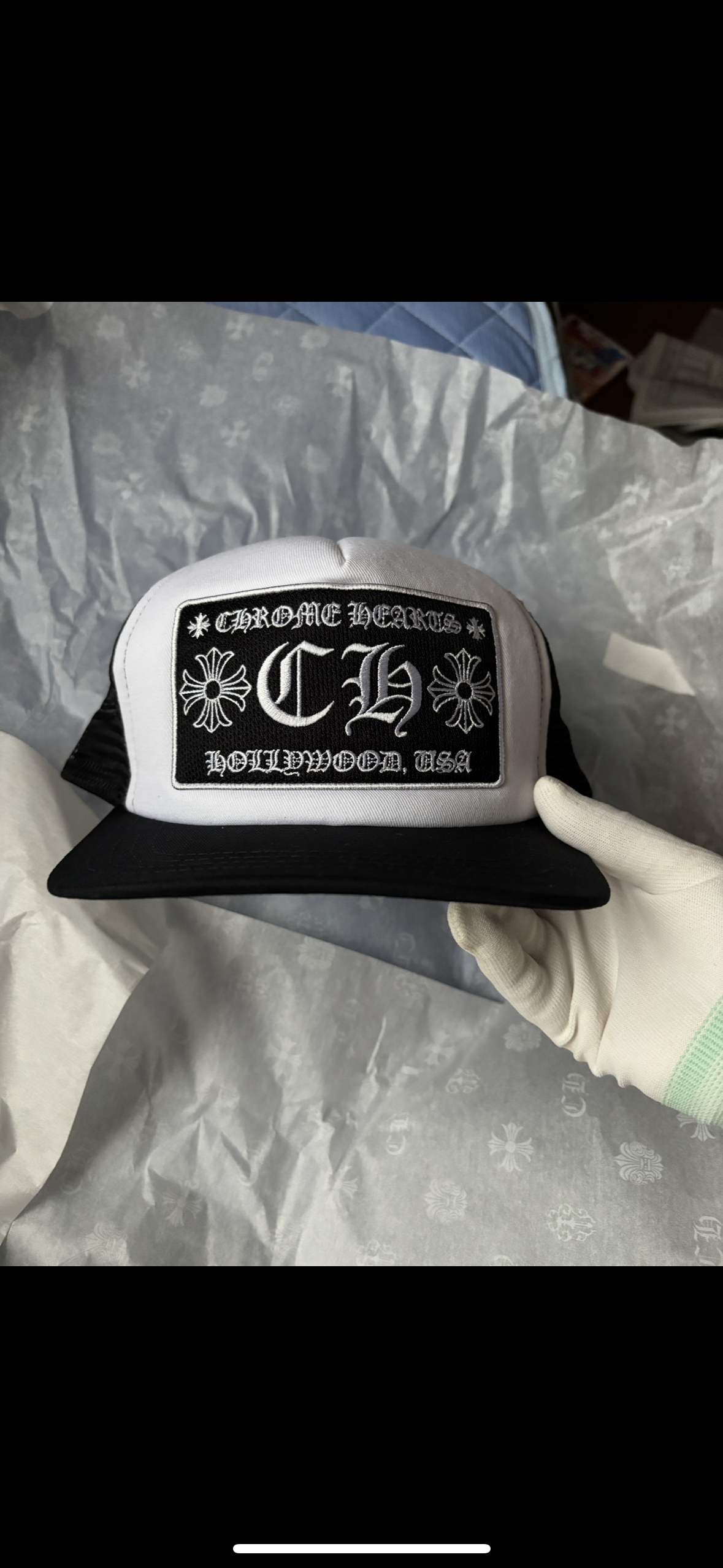 Chrome Hearts Trucker Cap CH "Black/White"