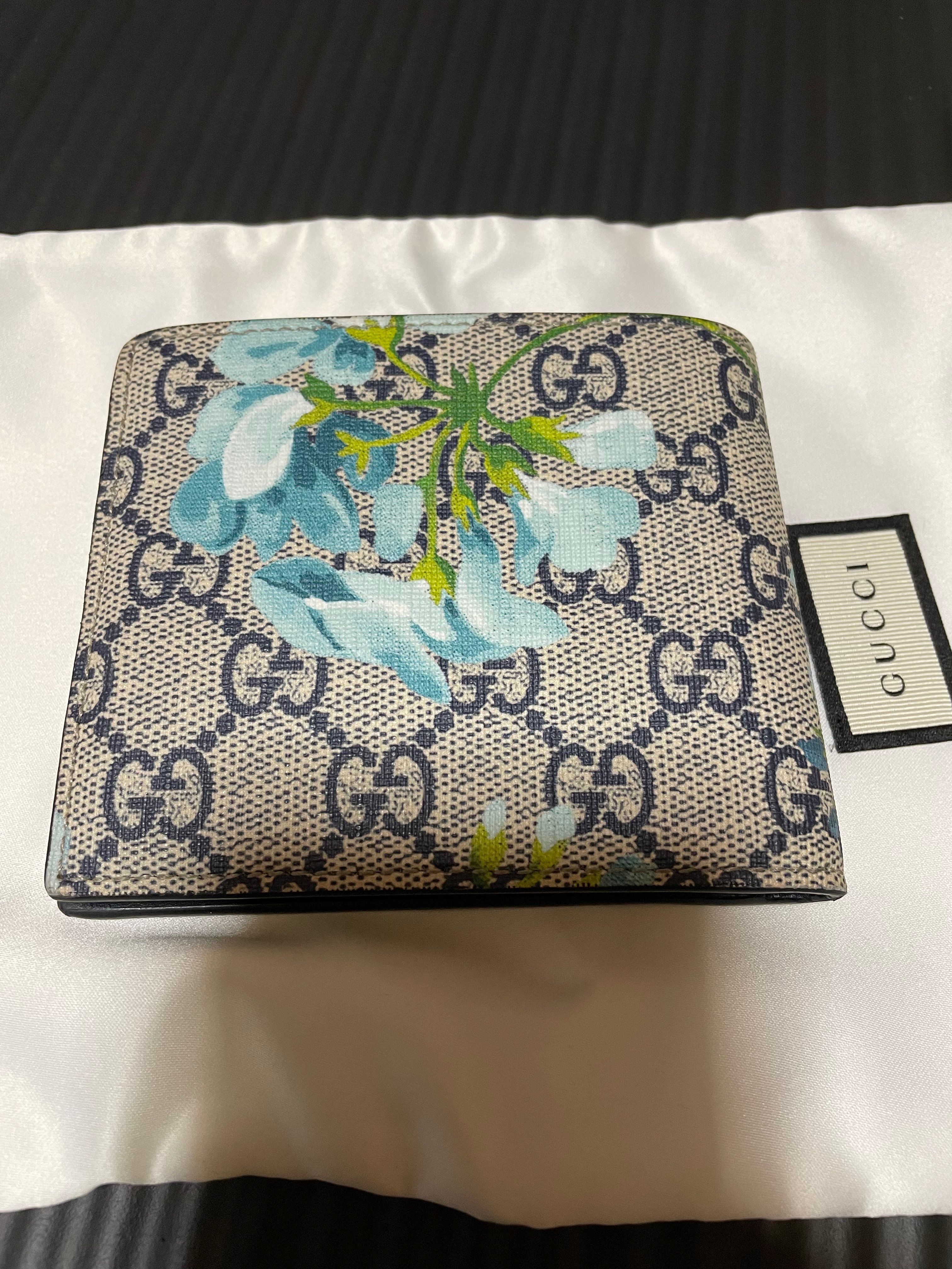 GUCCI GG Blooms Mini Wallet "Blue"