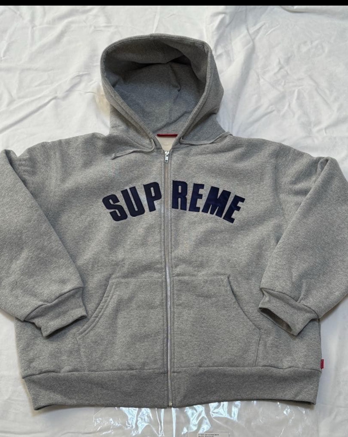 Supreme Arc Thermal Zip Up Hooded Sweatshirt "Heather Grey"