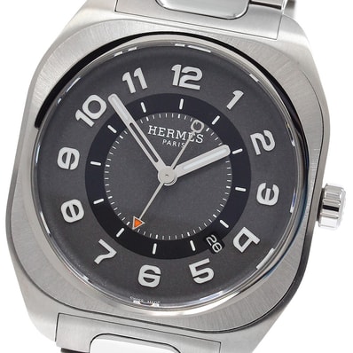 ☆極美品 ★箱付き エルメス H08 デイト SP1.741 メンズ 【中古】