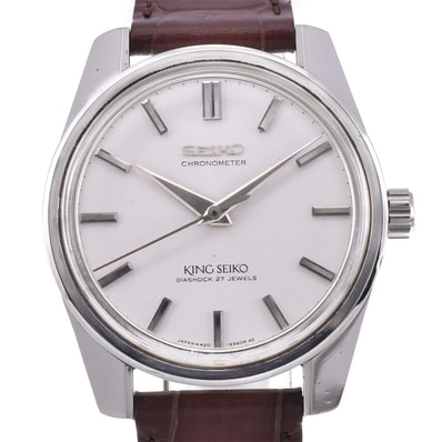 値下 セイコー SEIKO 4420-9990 キングセイコー クロノメーター 獅子メダリオン 手巻き メンズ □#144165