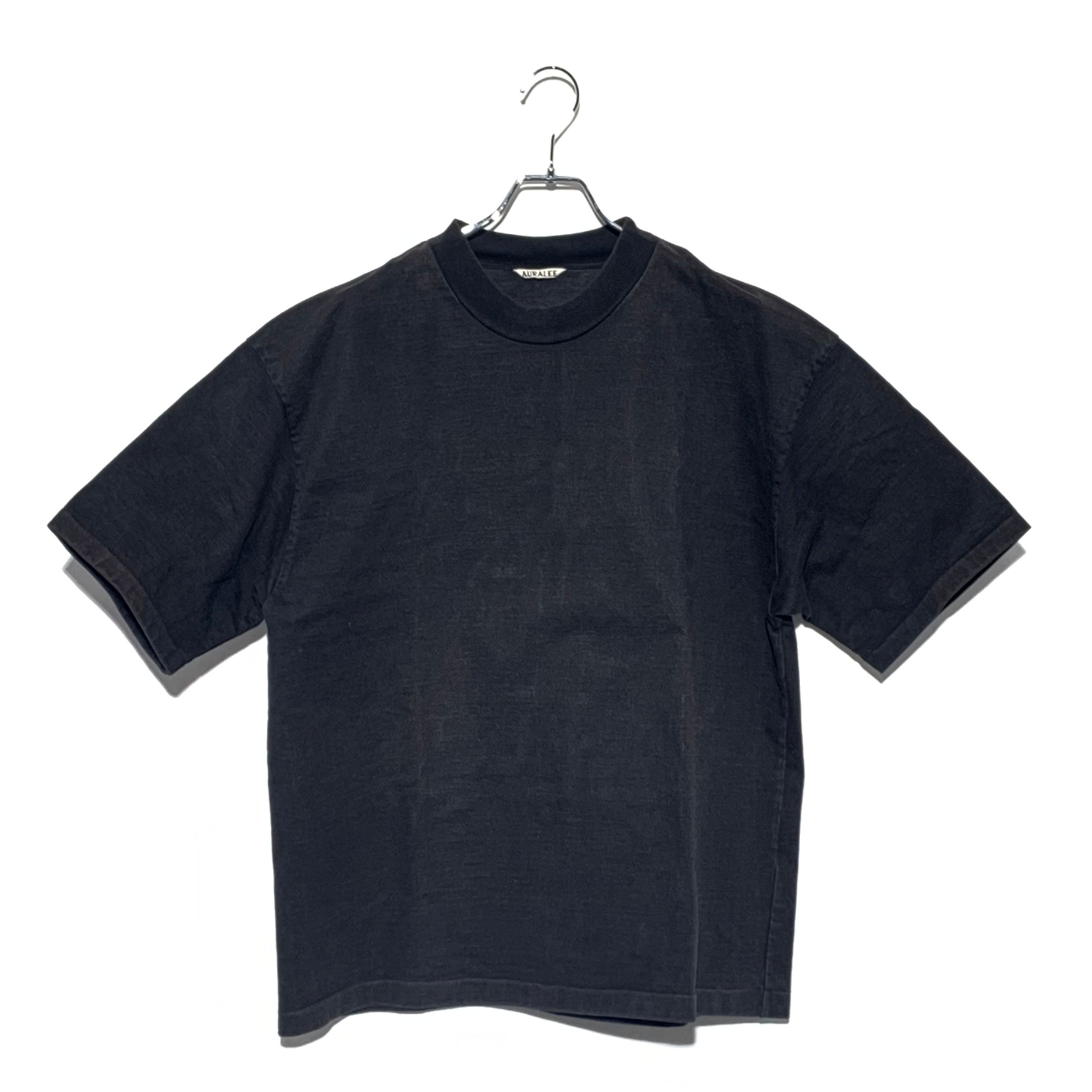 AURALEE STAND UP TEE  Black 20SS