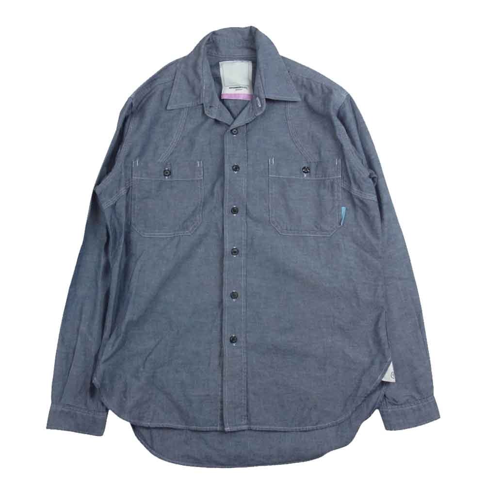 NEIGHBORHOOD ネイバーフッド 長袖シャツ 99年 90s 長袖 シャンブレー シャツ インディゴブルー系 S【中古】