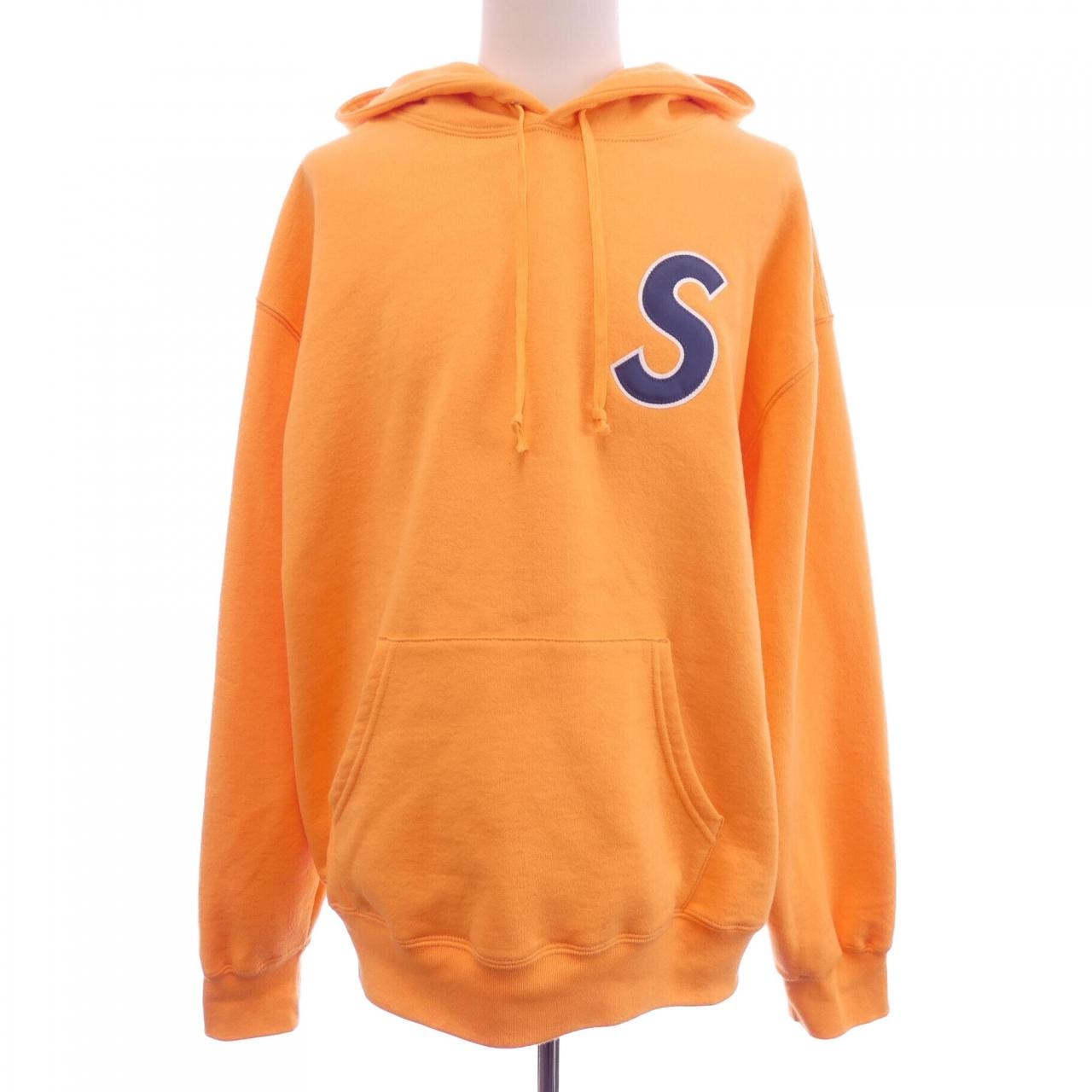 Supreme S Logo Hooded Sweatshirt "Bright Orange"