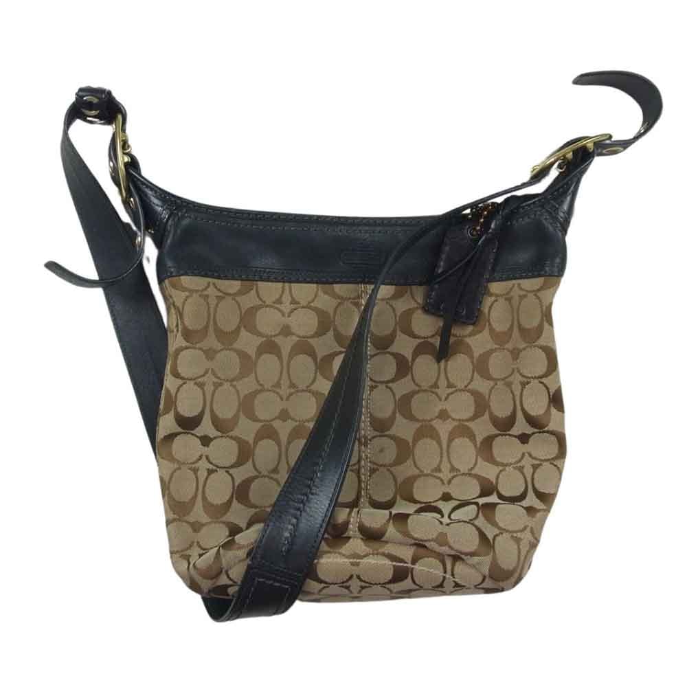 COACH コーチ ショルダーバッグ 11437 シグネチャー ロゴ ショルダー バッグ ベージュ系【中古】