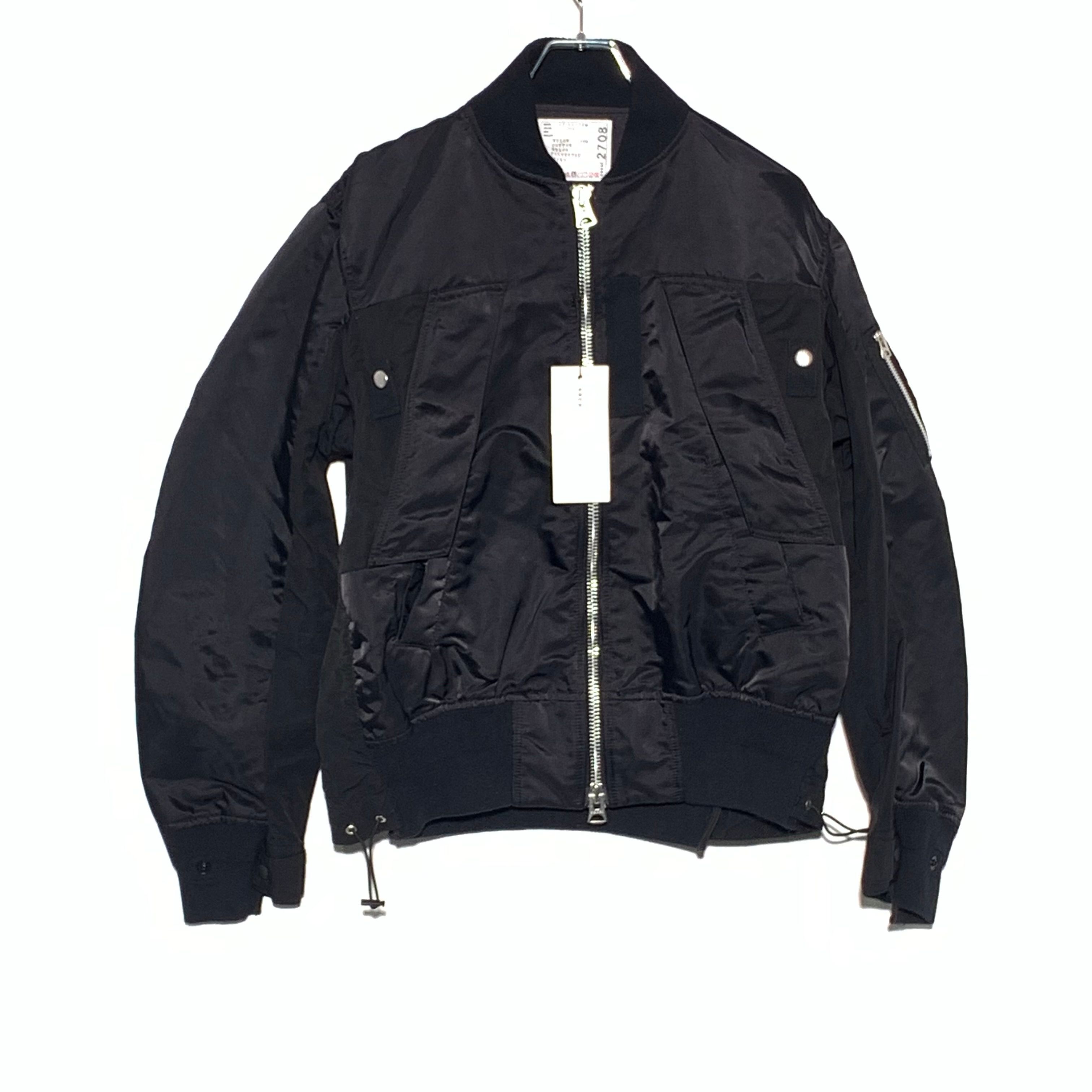 SACAI 22ss Nylon Twill Mix Blouson BLACK