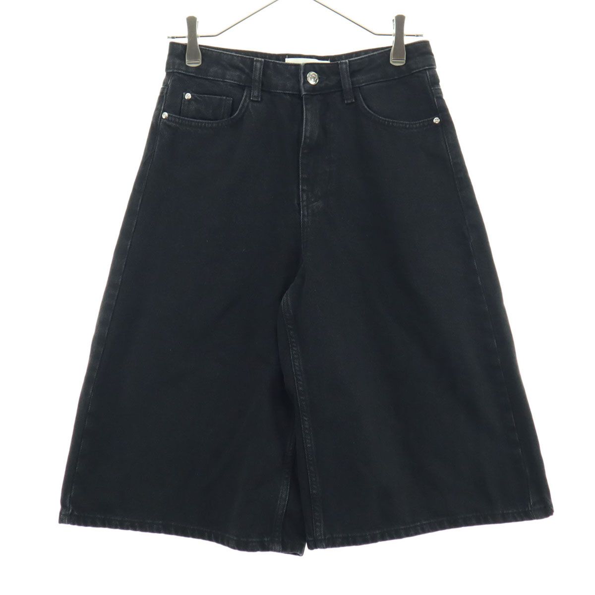 ZARA ザラ トルコ製 ひざ丈 デニムパンツ 32 ブラック