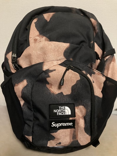 Supreme x The North Face Bleached Denim Print Pocono Backpack "Black"