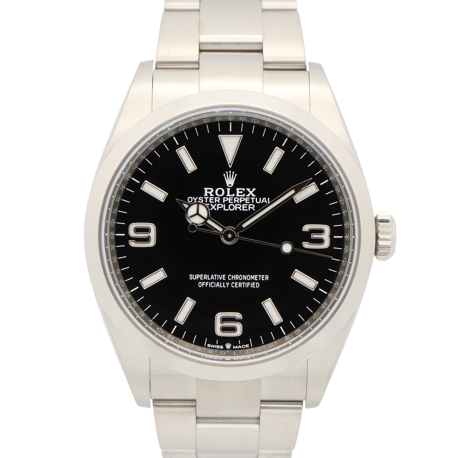 ロレックス ROLEX エクスプローラー1 ランダム番 腕時計 時計 ステンレススチール メンズ ブラック系 124270 【中古】