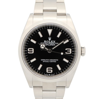 ロレックス ROLEX エクスプローラー1 ランダム番 腕時計 時計 ステンレススチール メンズ ブラック系 124270 【中古】