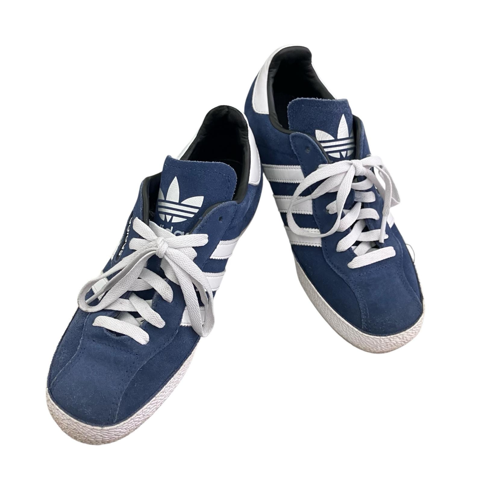 186001 現状品 adidas アディダス SAMBA 24cm ネイビー SUPER SUEDE スウェード レディース