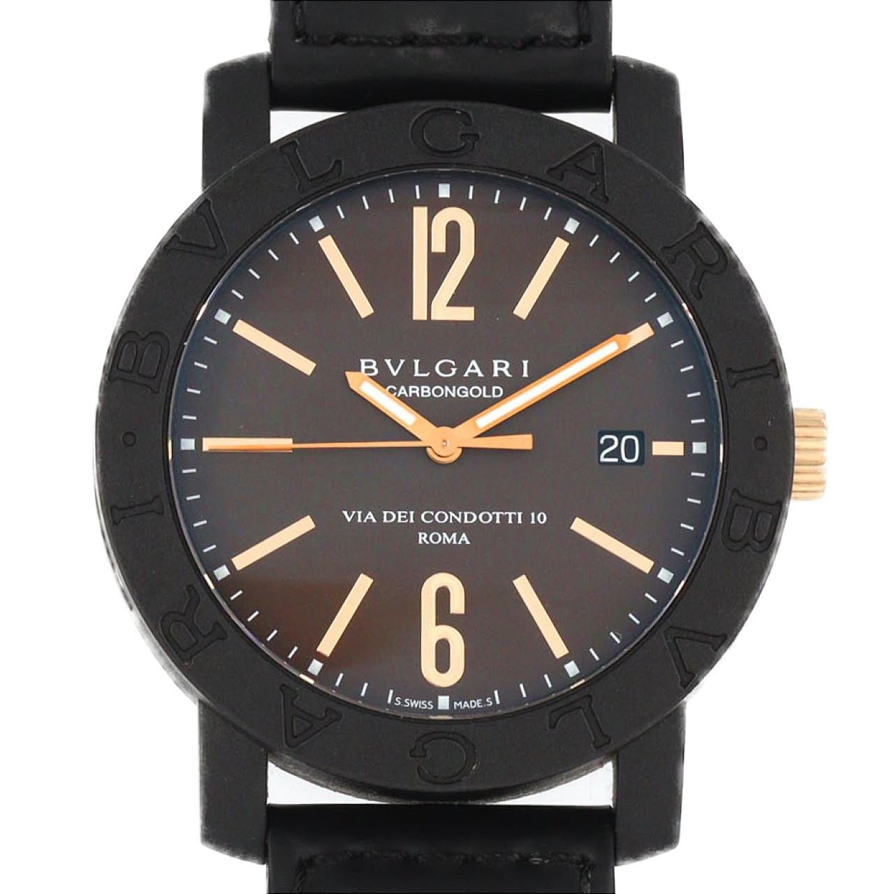 【ノーメンテナンス還元価格】ブルガリ ブルガリブルガリカーボンゴールド BB40CL/BBP40C11CGLD カーボン 自動巻