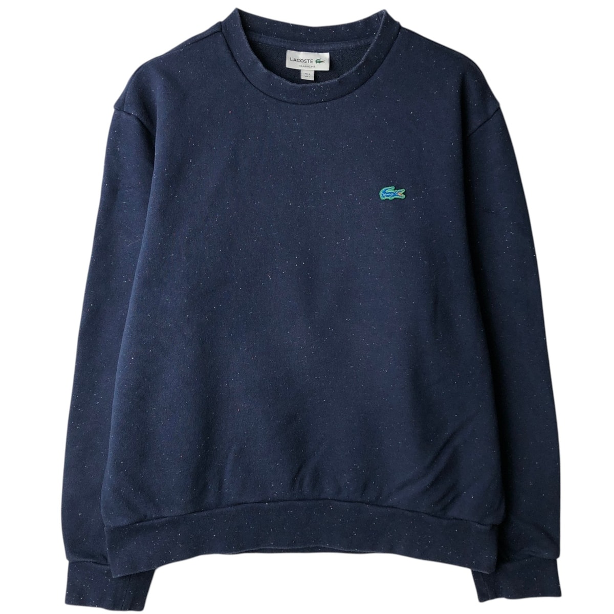 古着 ラコステ LACOSTE CLASSIC FIT カラーネップ ワンポイントロゴスウェットシャツ トレーナー メンズL相当/eaa630499