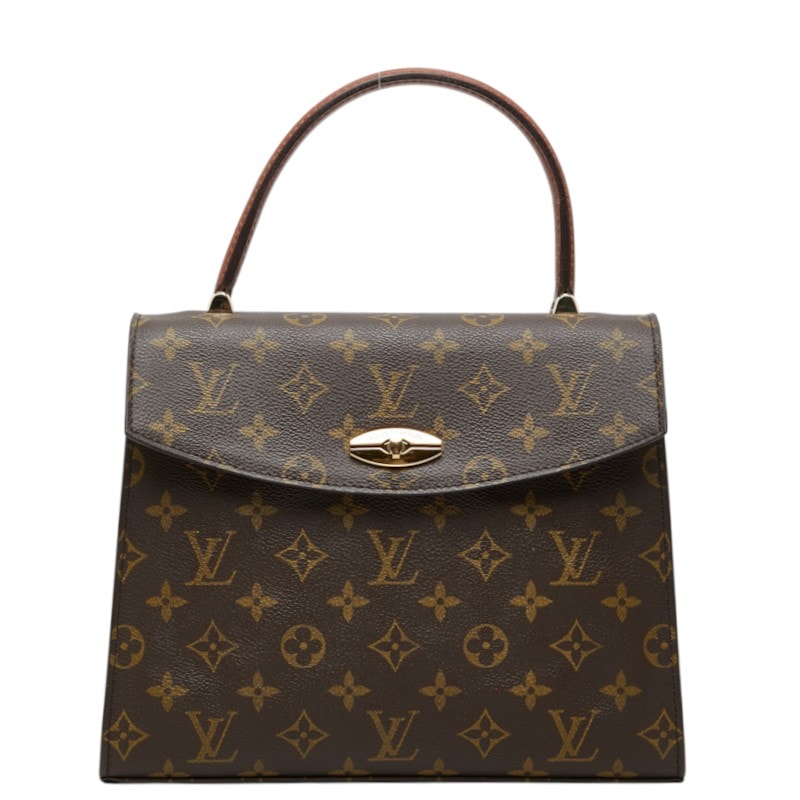 ルイ ヴィトン モノグラム マルゼルブ ハンドバッグ M51379 ブラウン PVC レザー レディース LOUIS VUITTON 中古