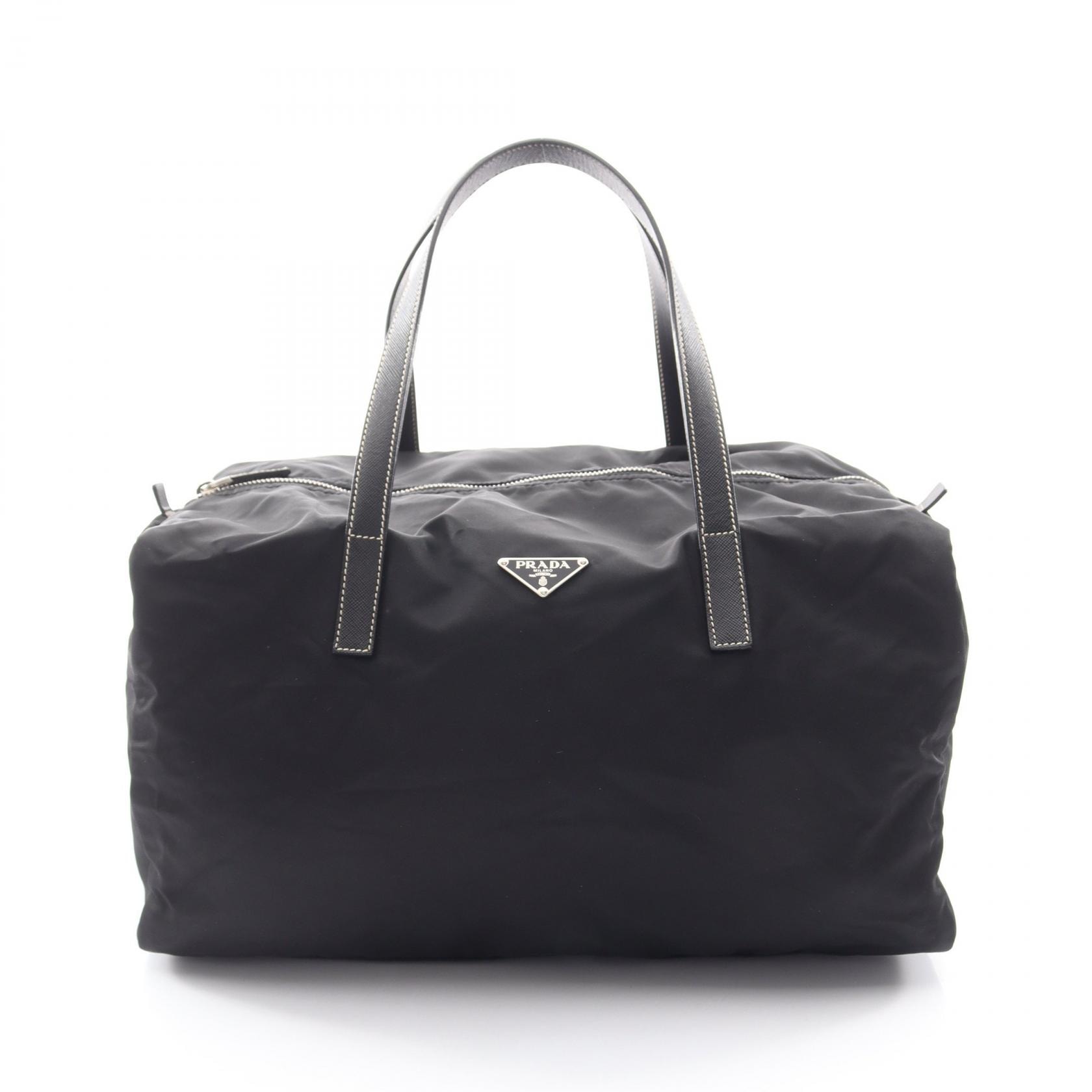 プラダ PRADA トートバッグ バッグ ナイロン レザー レディース ブラック系 BR2393 【中古】