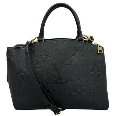 美品 LOUIS VUITTON ルイ・ヴィトン プティパレPM M58916 ハンドバッグ モノグラムアンプラント ブラック レディース【中古】