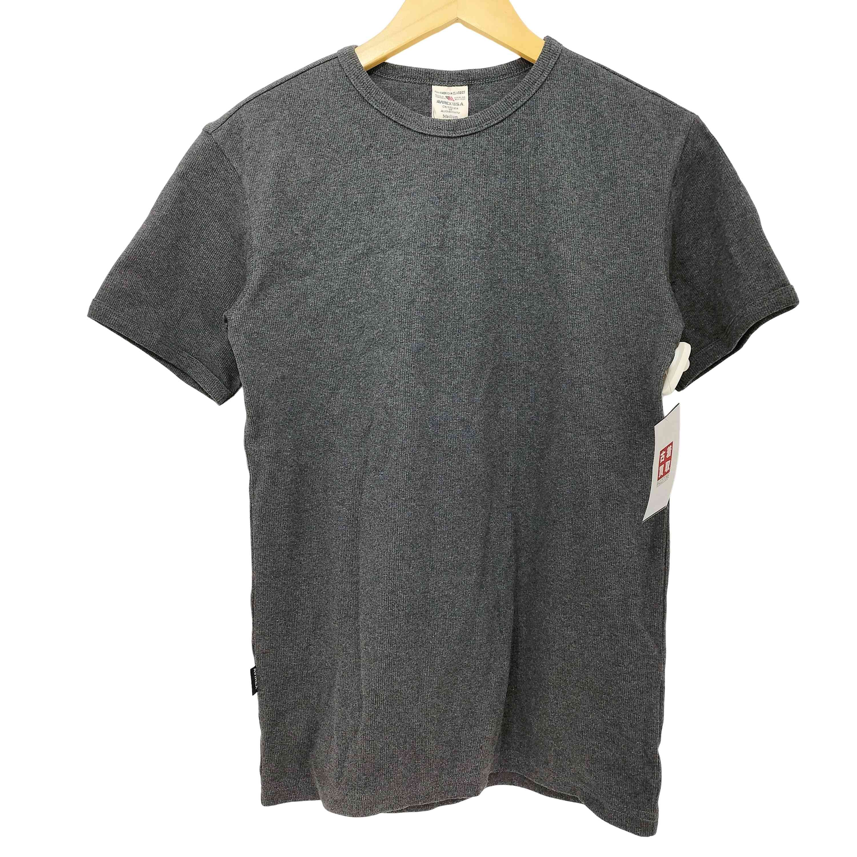 リブ 半袖 クルーネック Tシャツ【1141361010433】