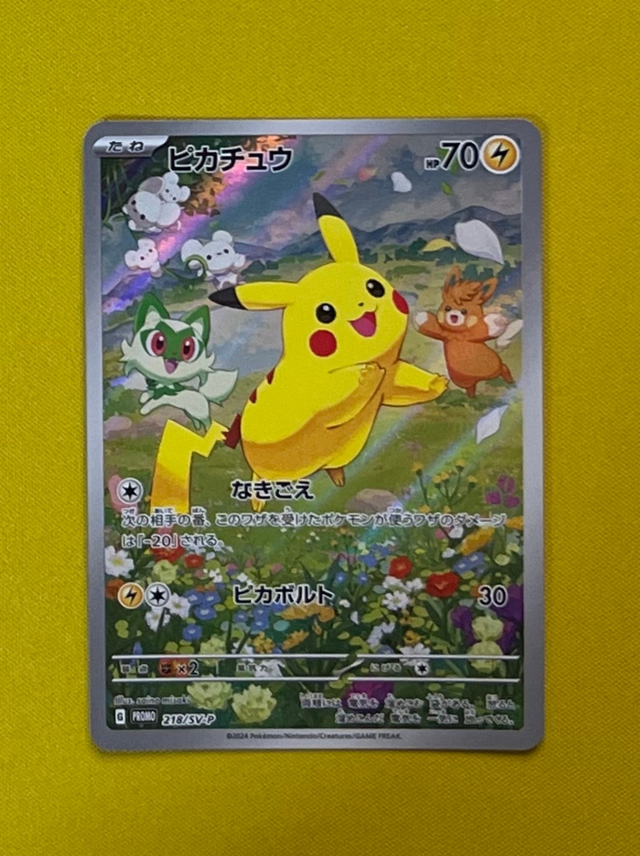 ピカチュウ P [SV-P 218](プロモカードパック「ポケカの夏がキタ!プロモカードGetキャンペーン!」)