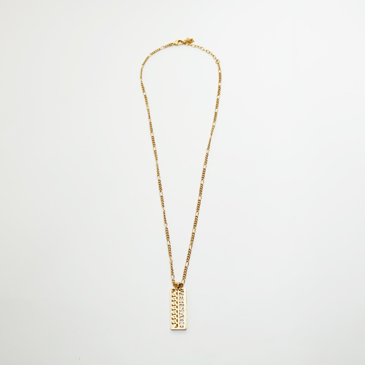 ヴェルサーチ VERSACE メデューサ ロゴプレート ネックレス【中古】