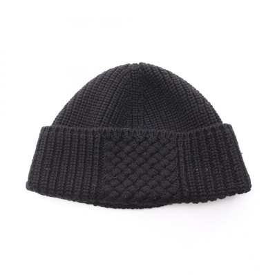 ルイ・ヴィトン LOUIS VUITTON ニットキャップ 帽子 ウール メンズ レディース ブラック系 【中古】