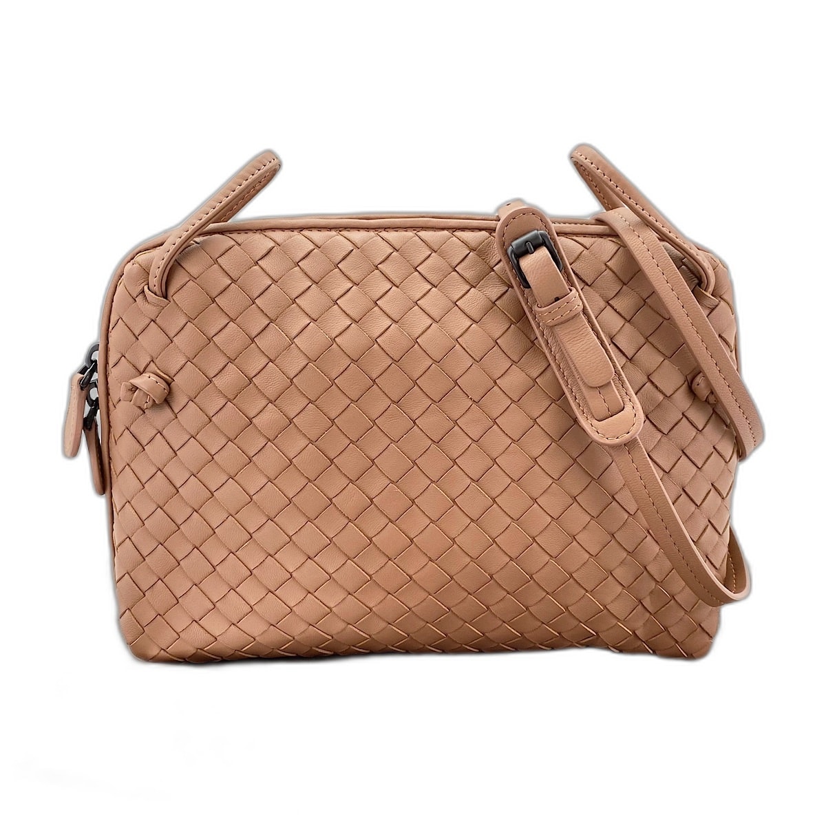 ボッテガヴェネタ BOTTEGAVENETA イントレチャート ショルダーバッグ レザー【中古】