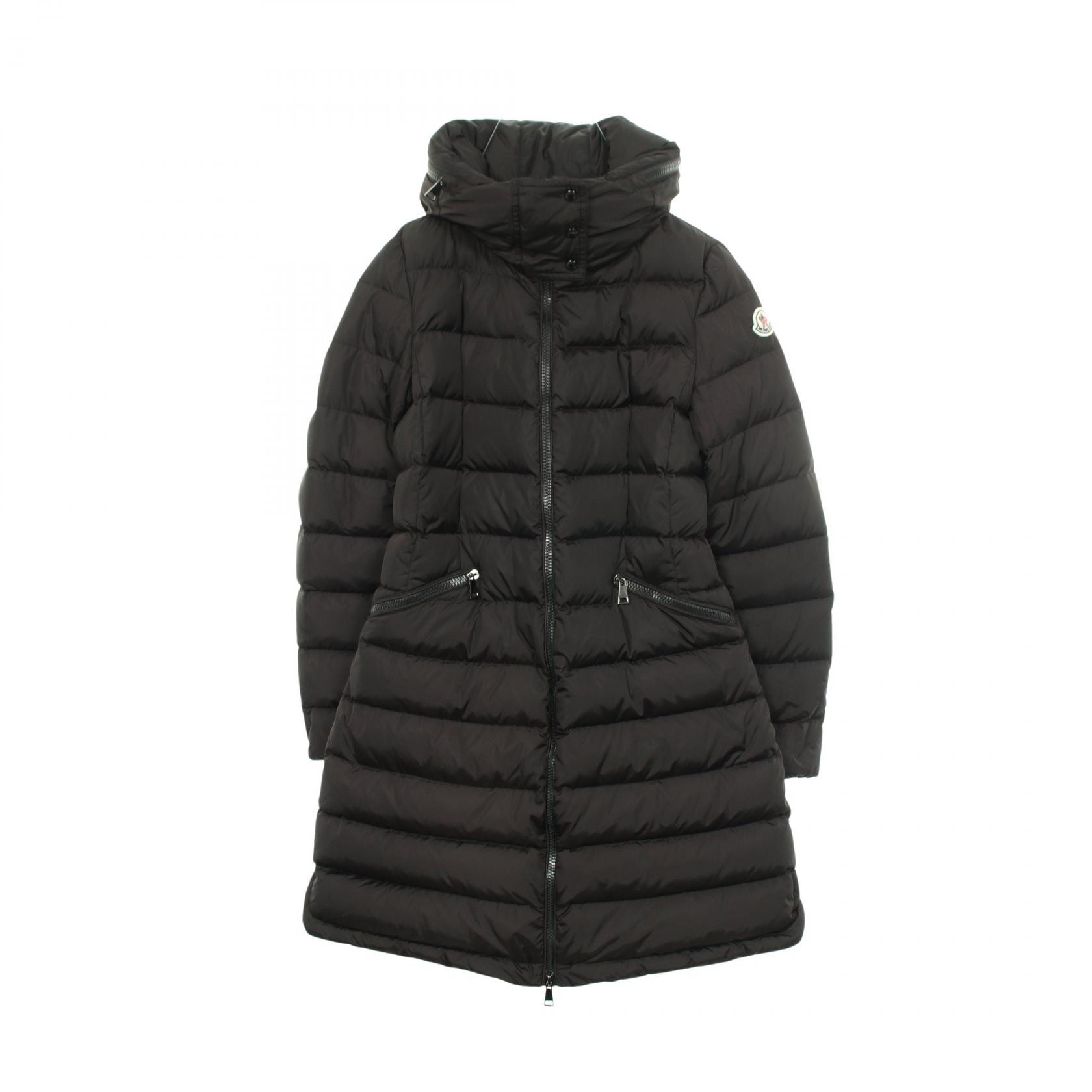 モンクレール MONCLER FLAMMETTE フラメッテ フード付き ダウンジャケット 衣料品 アウター ナイロン レディース ブラック系 4993105 【中古】