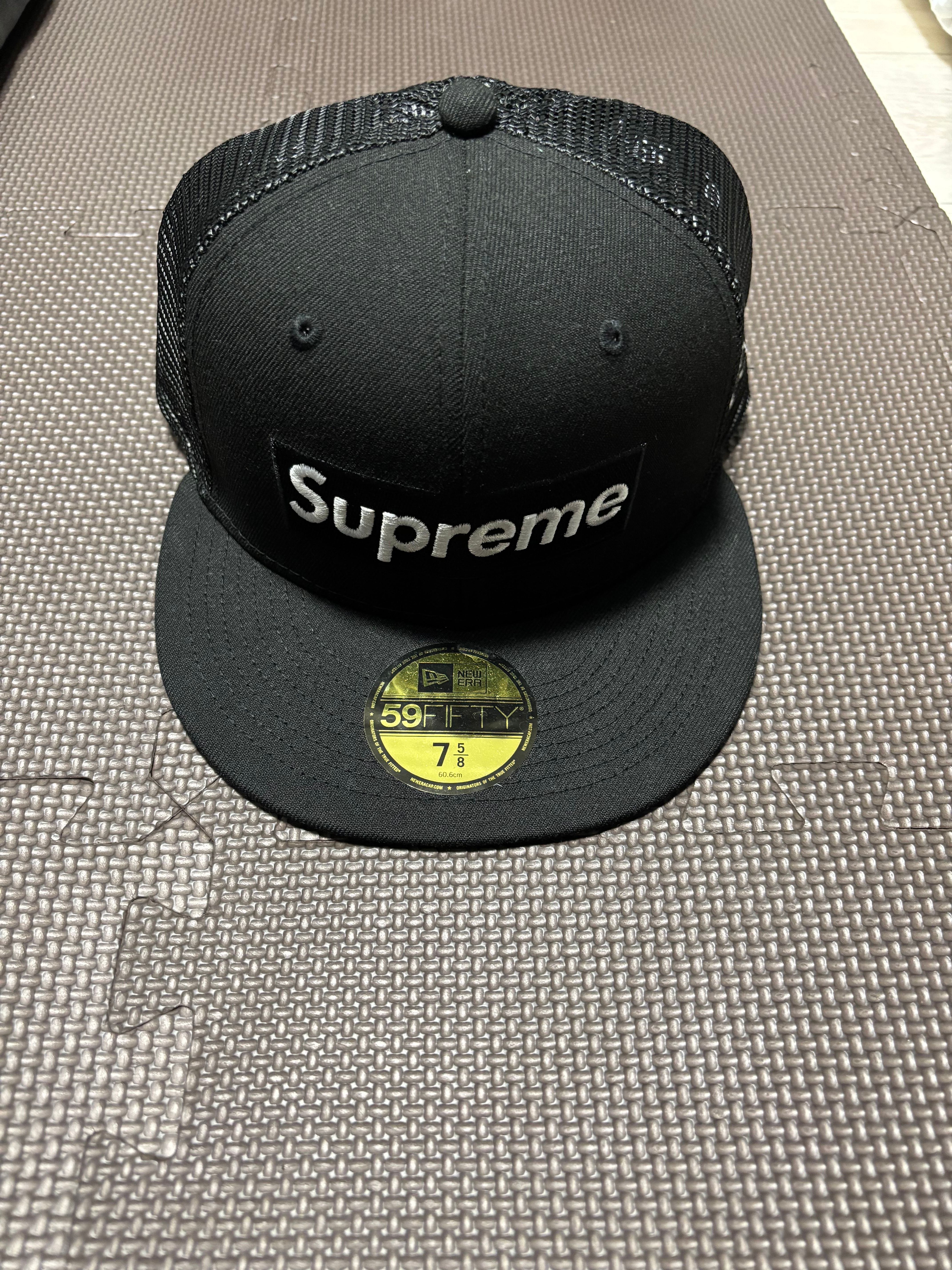Supreme Box Logo Mesh Back New Era "Black" (22SS)