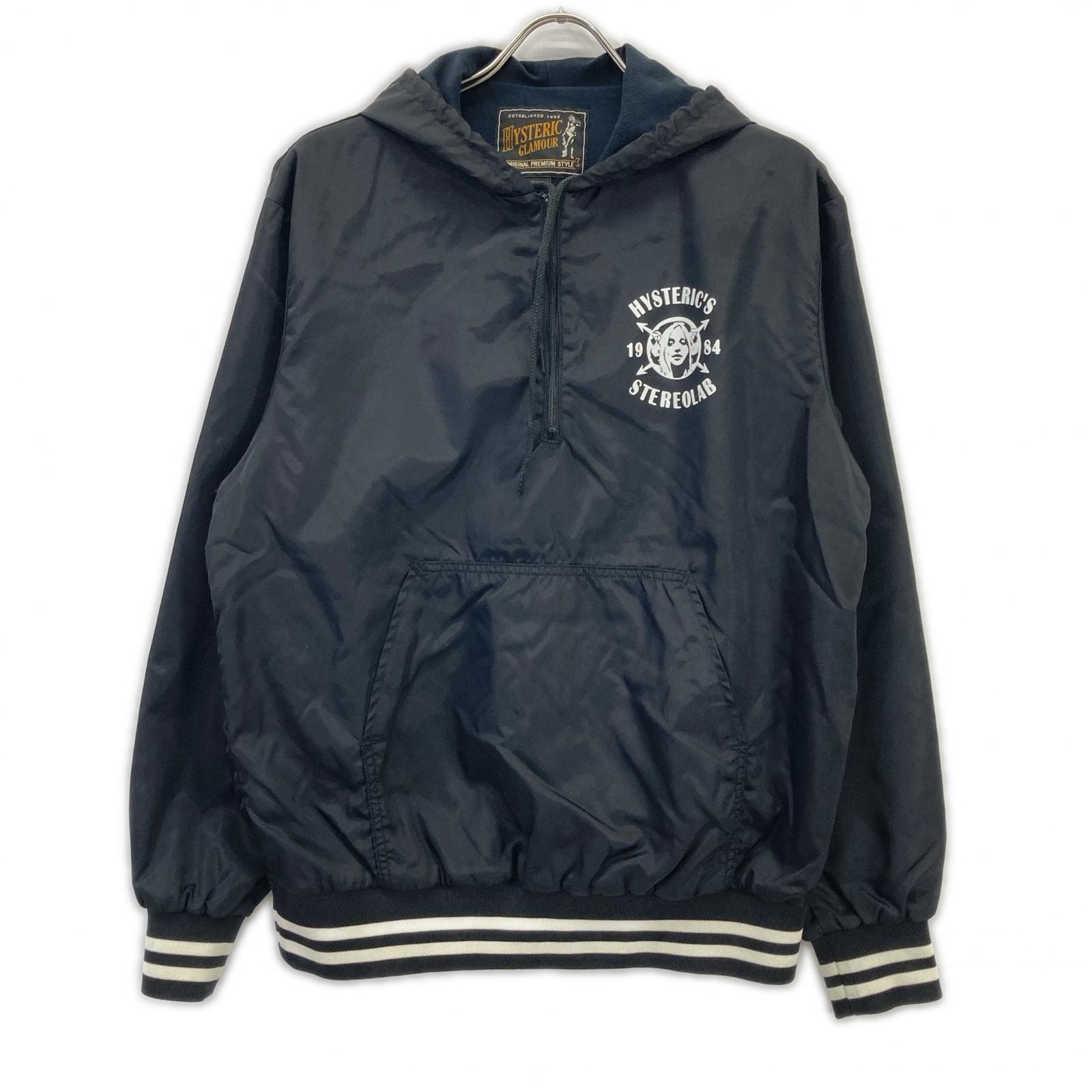 ヒステリックグラマー 02173AB07 ナイロン ハーフジップ プルオーバー L