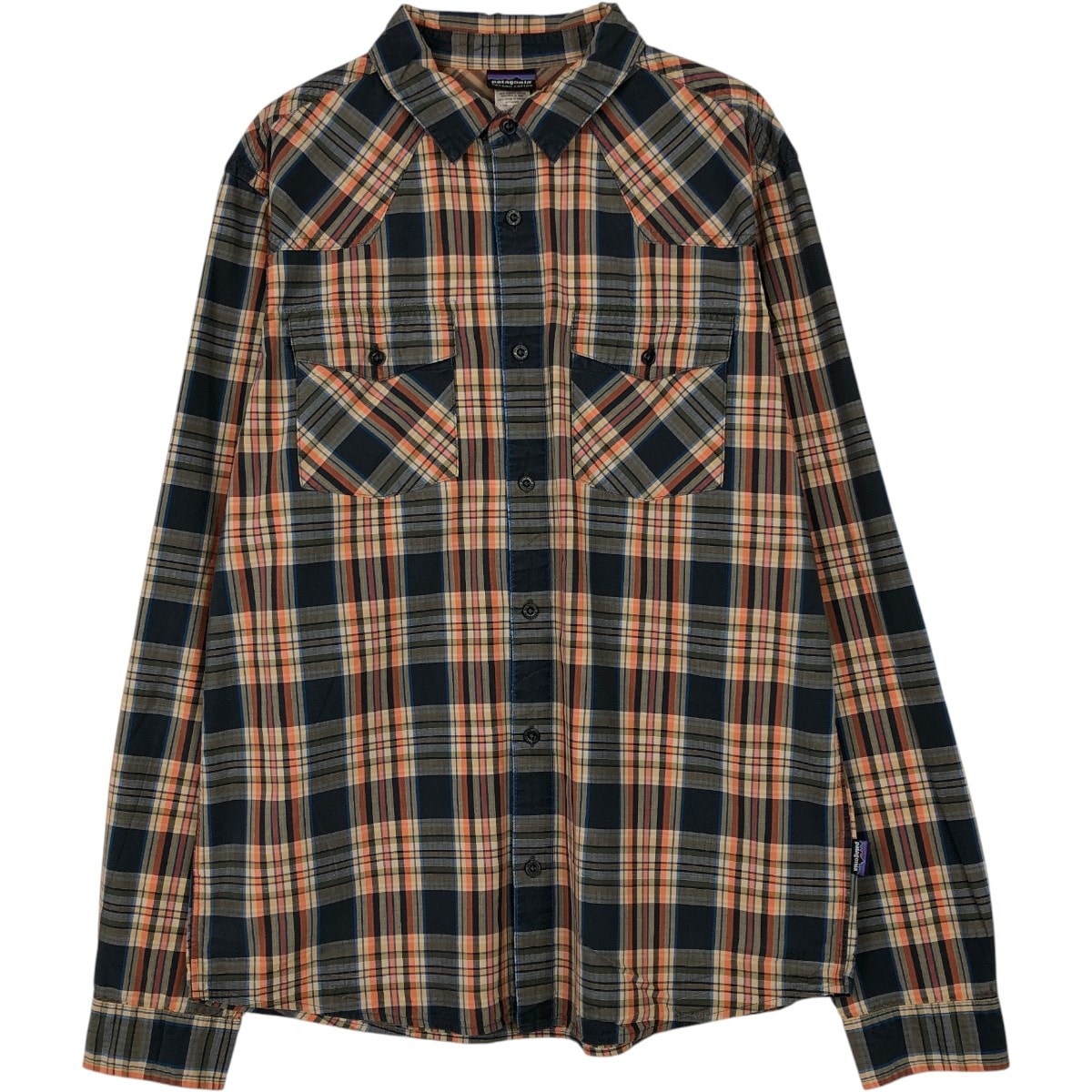 古着 パタゴニア Patagonia ORGANIC COTTON オーガニックコットン 52251FA12 チェック柄 長袖 ウエスタンシャツ メンズM相当/eaa672680
