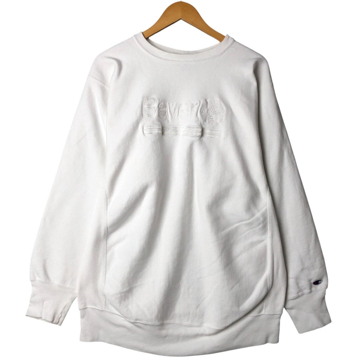 古着 90年代 チャンピオン Champion REVERSE WEAVE リバースウィーブ 刺繍タグ BAYER バイエル アドバタイジング スウェットシャツ トレーナー USA製 メンズXXL相当 ヴィンテージ/eaa571110