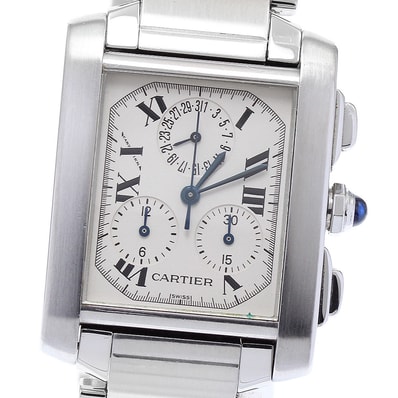 ☆良品 カルティエ タンクフランセーズXL クロノリフレックス メンズ 【中古】