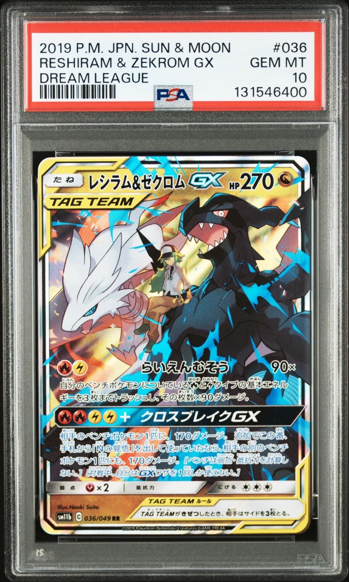 レシラム&ゼクロムGX (N) RR[SM11b 036/049](強化拡張パック「ドリームリーグ」)