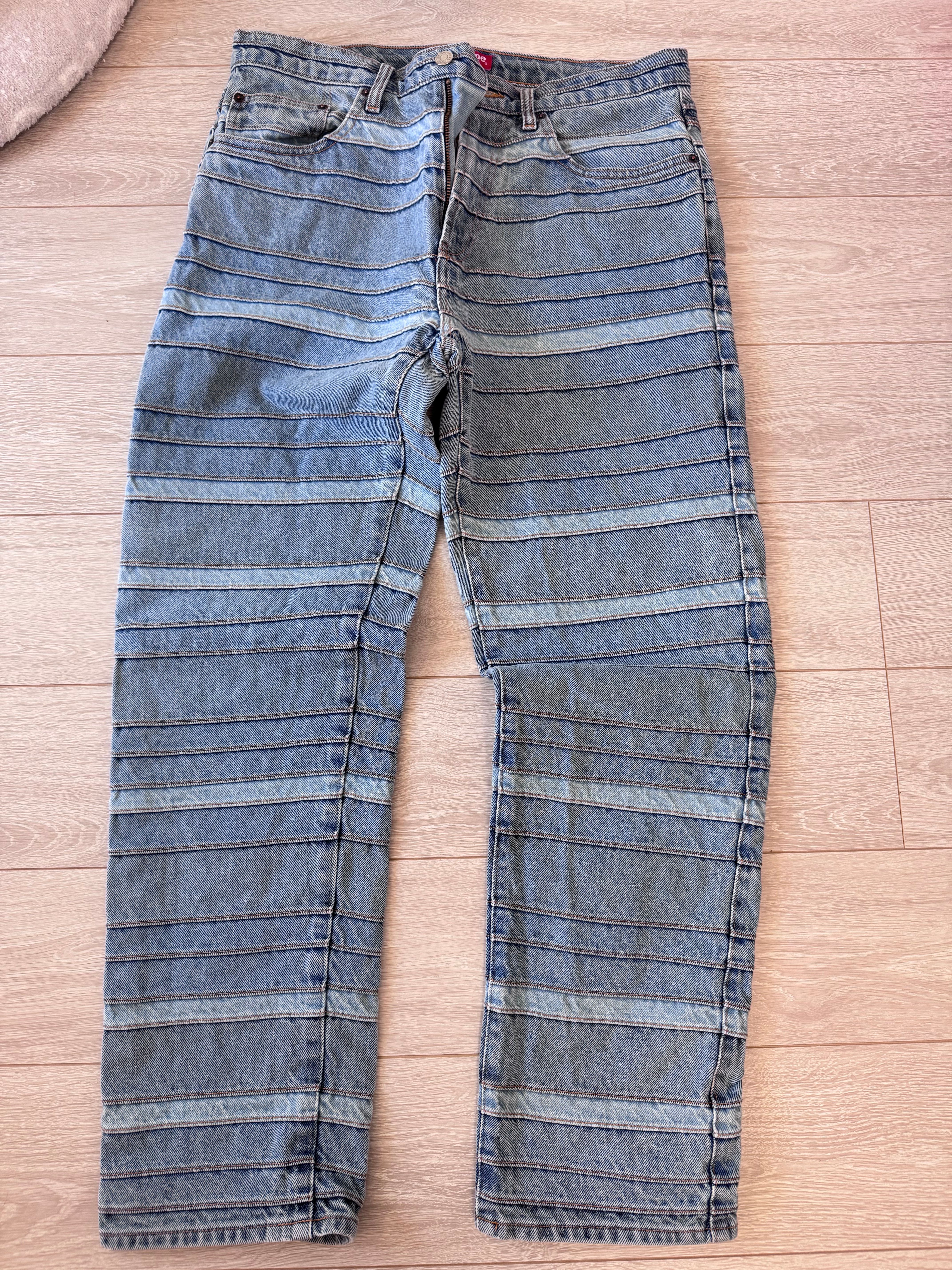 Supreme Layered Denim Layered Jean "Washed Blue"