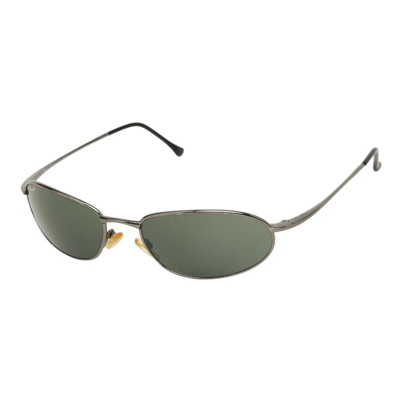 レイバン TITANIO サングラス アイウェア オーバル型 RB8013 クローム ブラック メタル メンズ Ray-Ban 中古