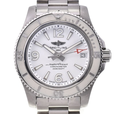 値下 ブライトリング BREITLING A17316 スーパーオーシャン36 自動巻き レディース 良品 保証書付き O#145541