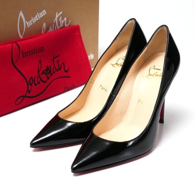 Christian Louboutin クリスチャンルブタン DECOLLETE 554 100 PATENT パンプス サイズ36 ハイヒール エナメル レザー ポインテッドトゥ 靴 ブランド古着【中古】20251120/RA6687