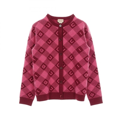 グッチ GUCCI ニット カーディガン 衣料品 トップス ウール レディース ピンク系 【中古】