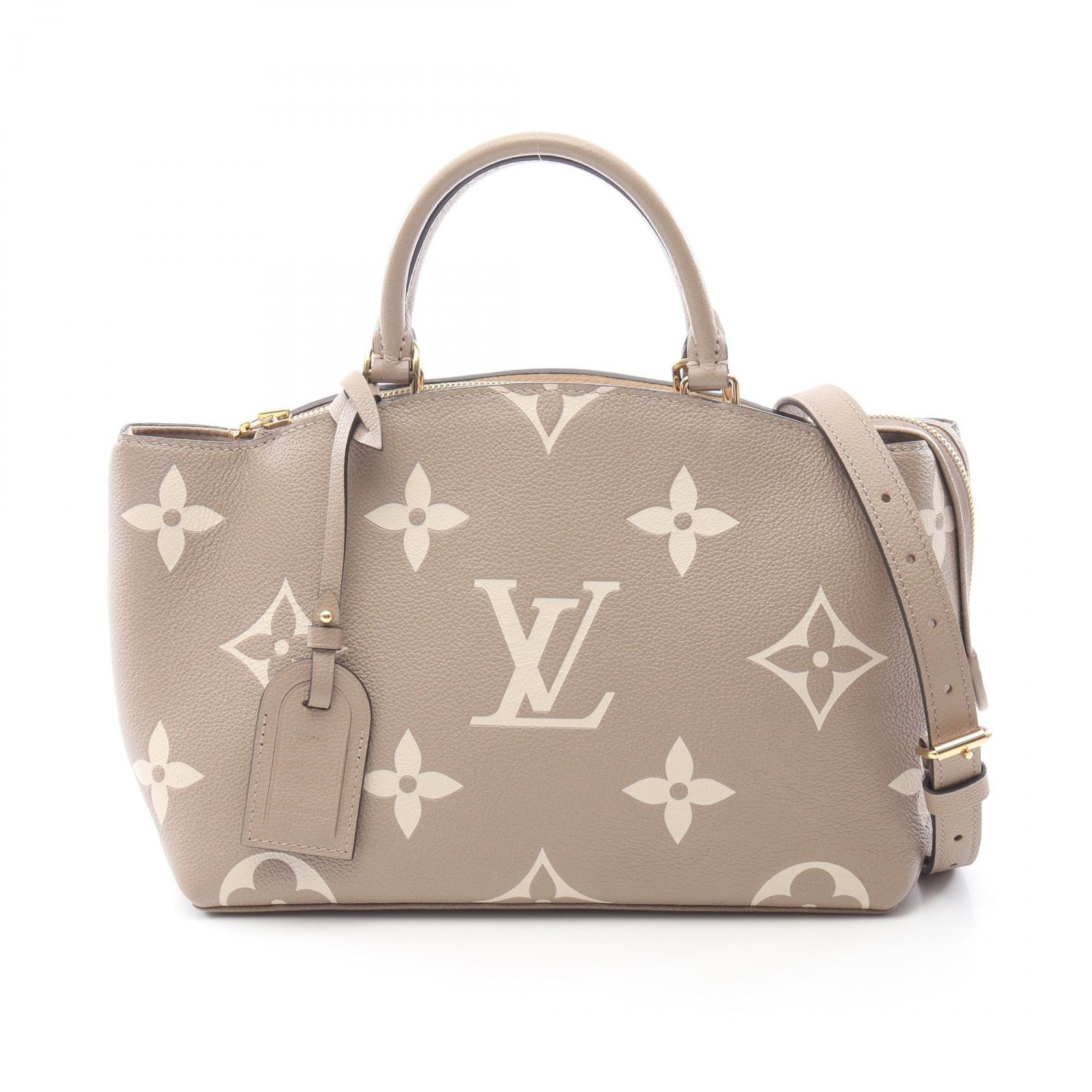ルイ・ヴィトン LOUIS VUITTON プティ パレPM ハンドバッグ バッグ レザー モノグラム・アンプラント トゥルトレールクレーム レディース ベージュ系 M58914 【中古】