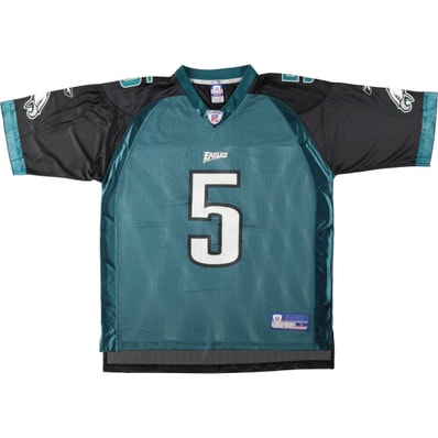 古着 リーボック Reebok NFL PHILADELPHIA EAGLES フィラデルフィアイーグルス メッシュ Vネック フットボール七分袖Tシャツ メンズL相当/eaa662636