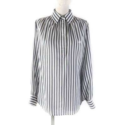 美品 セリーヌ
長袖シャツ グレー ホワイト レディース 34 2C703637P