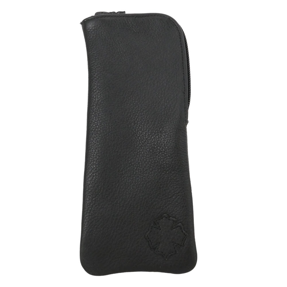 CHROME HEARTS クロムハーツ(原本無) EYEWEAR CASE レザー CHプラスパッチ アイウェアケース ブラック系【中古】
