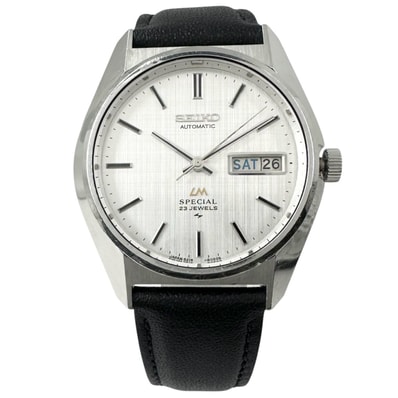 SEIKO セイコー ロードマティック 5216-8020 腕時計 ステンレススチール/レザー シルバー 自動巻き シルバー文字盤 メンズ 1970年代製造【中古】