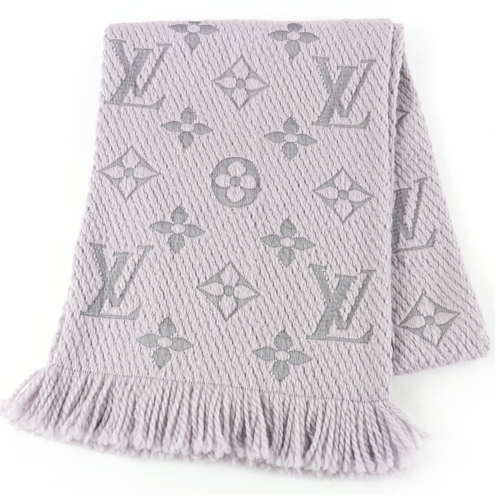 美品 ルイヴィトン マフラー エシャルプ・ロゴマニア レディース M74742