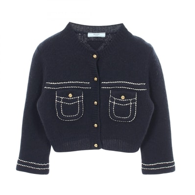 プラダ PRADA ニット カーディガン 衣料品 トップス カシミヤ レディース ネイビー系 P25M54 SOOO 1ISX 【中古】